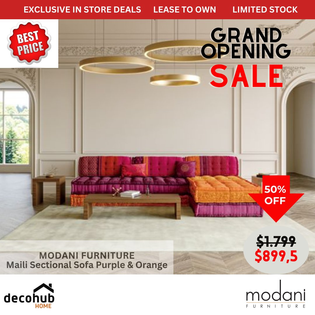 DecohubHome's tweet photo. 🎉 Exciting News, Dallas! Our Modani Outlet is NOW OPEN!🎉
; Opens a new tab
🛋✨ Enjoy UP TO 80% OFF on living, dining, bedroom, office, and outdoor furniture.✅ Local Free Delivery ✅ Flexible Payment Options ✅ Best Quality, Affordable Prices #modanioutlet #grandopeningsales https://t.co/yziIKcCx0F