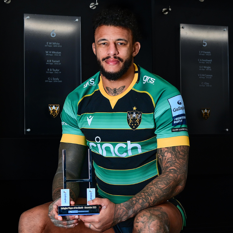 SaintsRugby's tweet photo. The Man 👑

@Courtney_Lawes has been named @GallagherUK Player of the Month for December 👏