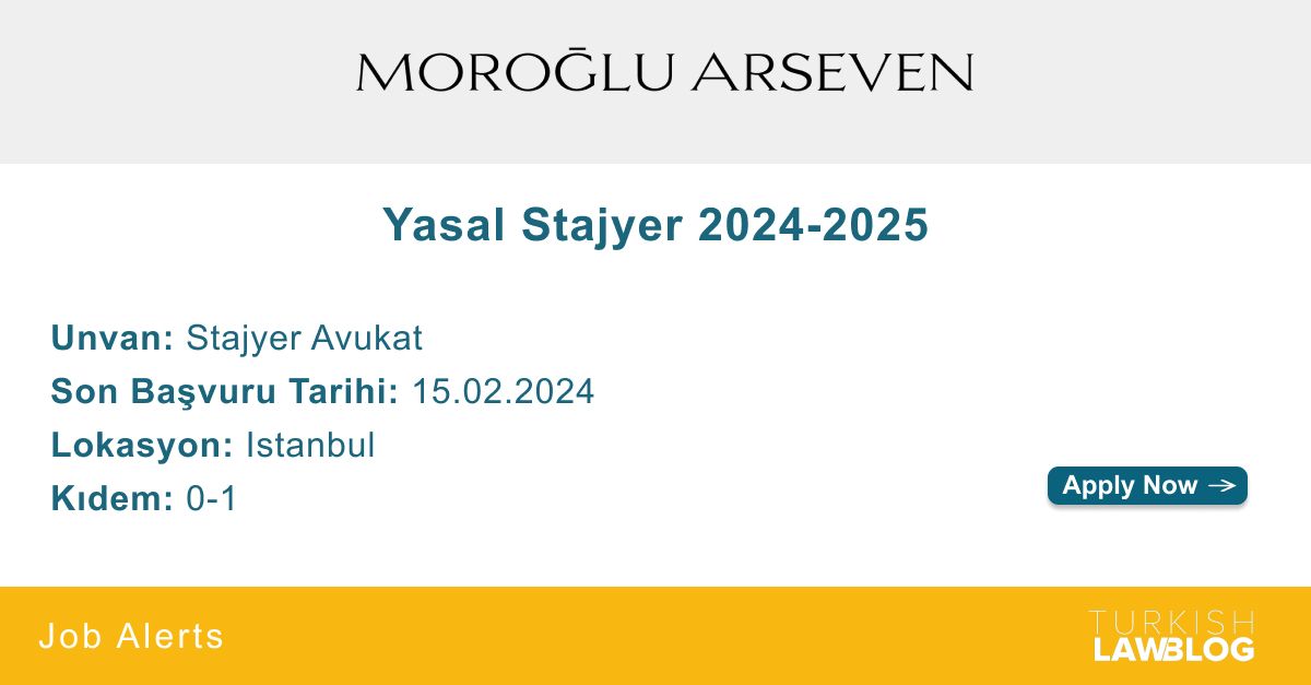TurkishLawBlog's tweet image. 🔋 MOROGLU ARSEVEN Yasal Stajyerlerini Arıyor

📩 Başvur: lnkd.in/dN5EPGW9

#lawcareers #legalrecruitment #legalinternship #legalintern #internshipopportunity #stajyeravukat