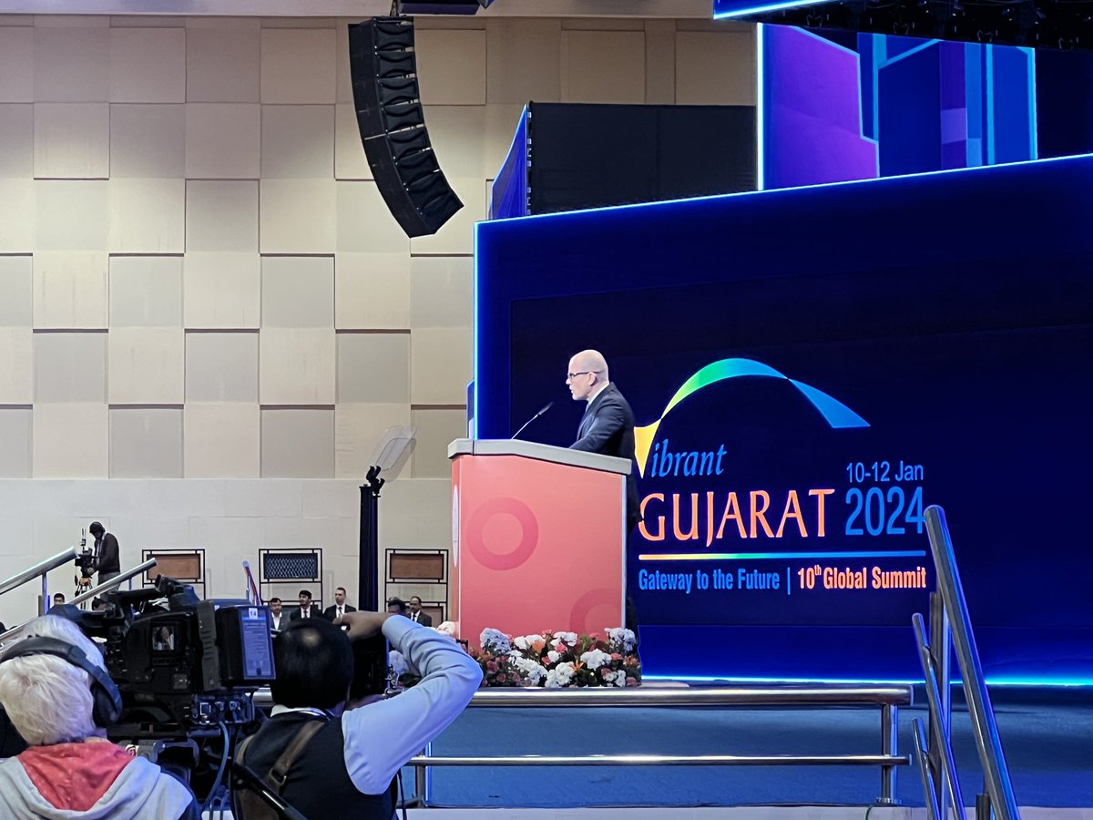 🇪🇪 Minister @TiitRiisalo at the @VibrantGujarat, “When Estonia regained its independence 30 years ago, we started from zero. Today, we are a global leader in harnessing the power of technology for its citizens. We’ve worked hard for this and looking forward to share it with you.”