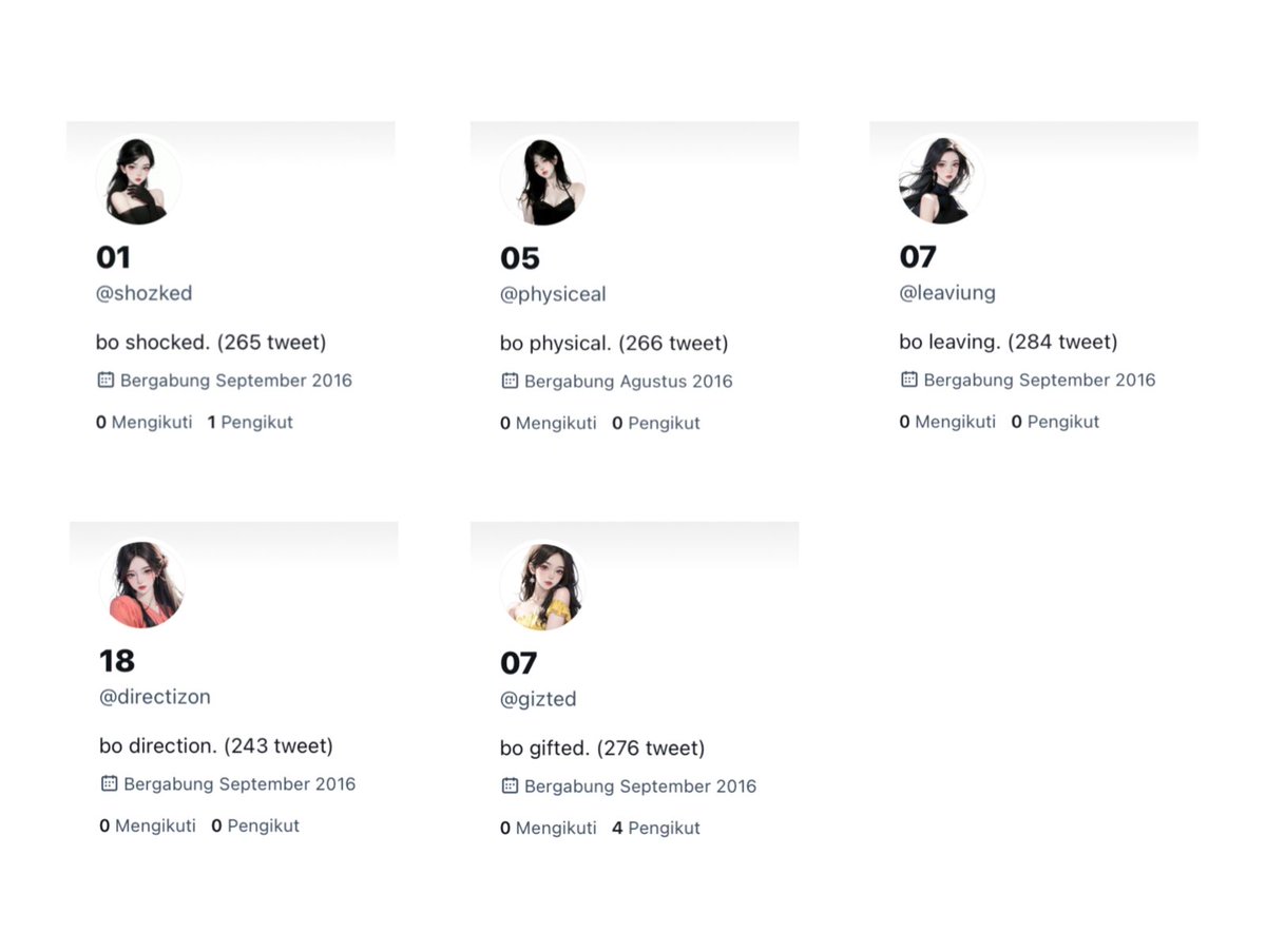 🧺 . . wts acc kosongan y lama 🌷

🏷 price : 9,000

♡ verif all nomor luar (no mastif)
♡ @ mulchar
♡ -ssb (ganti usn)
♡ masuk mt, ht (sambil dimainin)
♡ avail circle &amp; space

Order? Langsung wa aja yaa!
💌 : wa.me/6282237478941