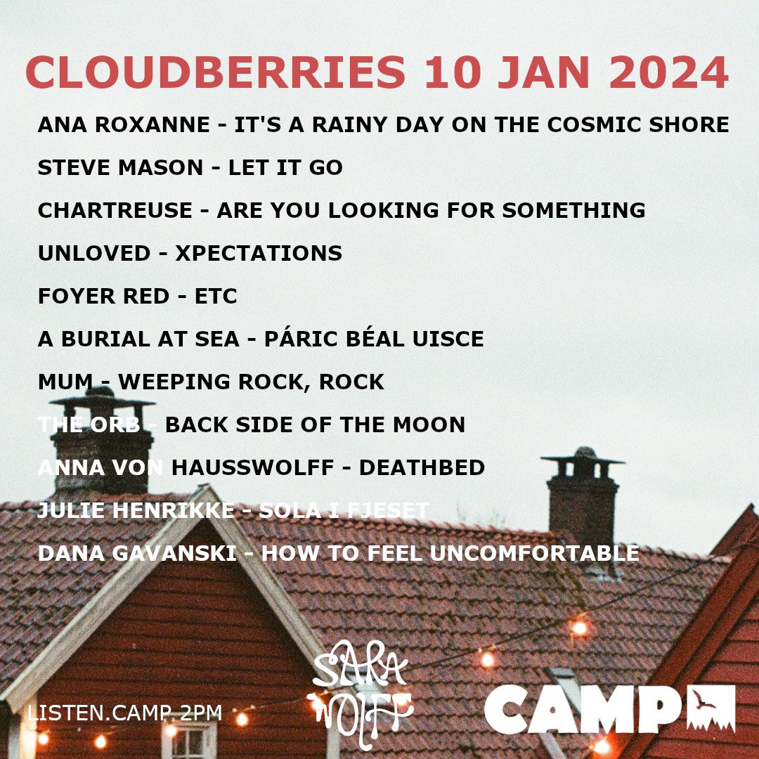 Today at 2PM UK / 3PM FR time ! Cloudberries live on @listen_camp 🌿