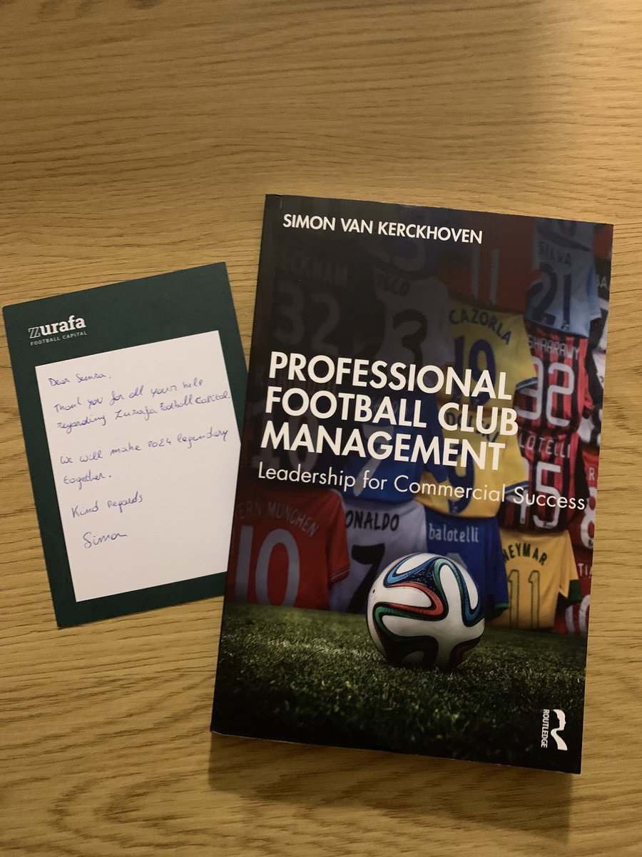📕So excited and thrilled for my @ZurafaFC teammate @VK_Simon who shares his rich knowledge and experience about professional football club management.

💪A perfect way to start my education as we begin this new adventure!

#FootballBusiness 
#Management
