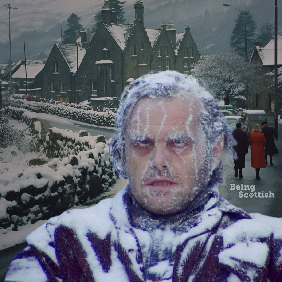 Shown is an exclusive selfie from Braemar on this day in 1982, when the coldest ever UK temperature of −27.2°C (−17.0°F) was recorded in the Aberdeenshire village ❄️