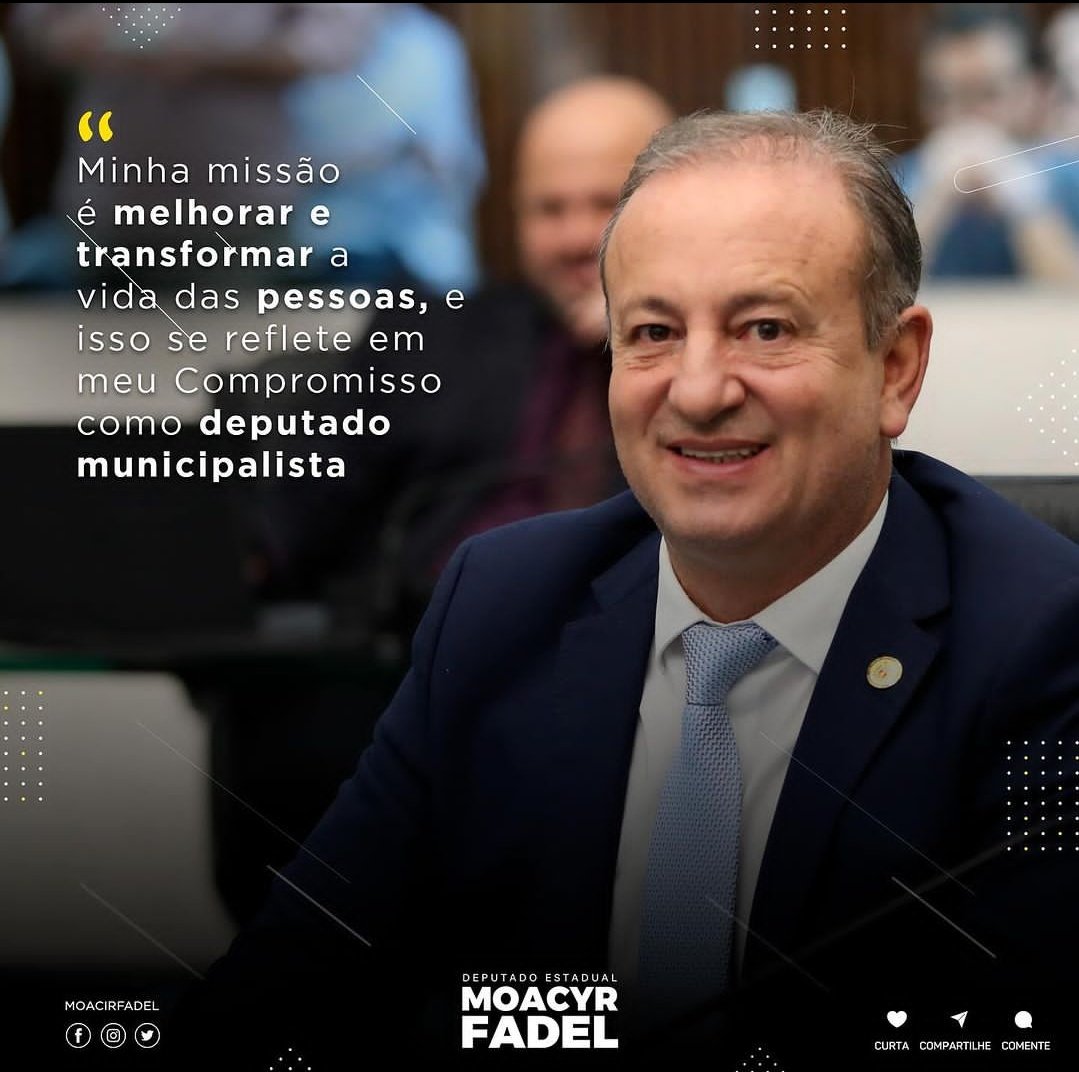 FadelMoacyr's tweet photo. Meu foco contínuo nos municípios é para garantir que todos tenham o direito fundamental de ir e vir, bem como acesso à educação de qualidade. Minha personalidade comprometida
com as demandas da comunidade impulsiona minha luta incansável pelo bem-estar de cada cidadão.#Municipios https://t.co/9xYokLGbS7