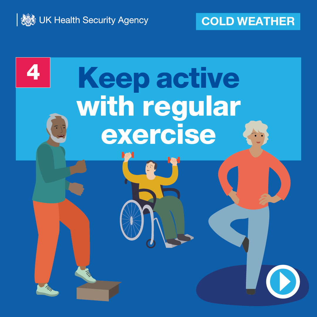 Very cold weather is forecast across the South West this week. If you are caring for a vulnerable or older person, here are some tips to help them stay well. Read more about keeping well: nhs.uk/live-well/seas…