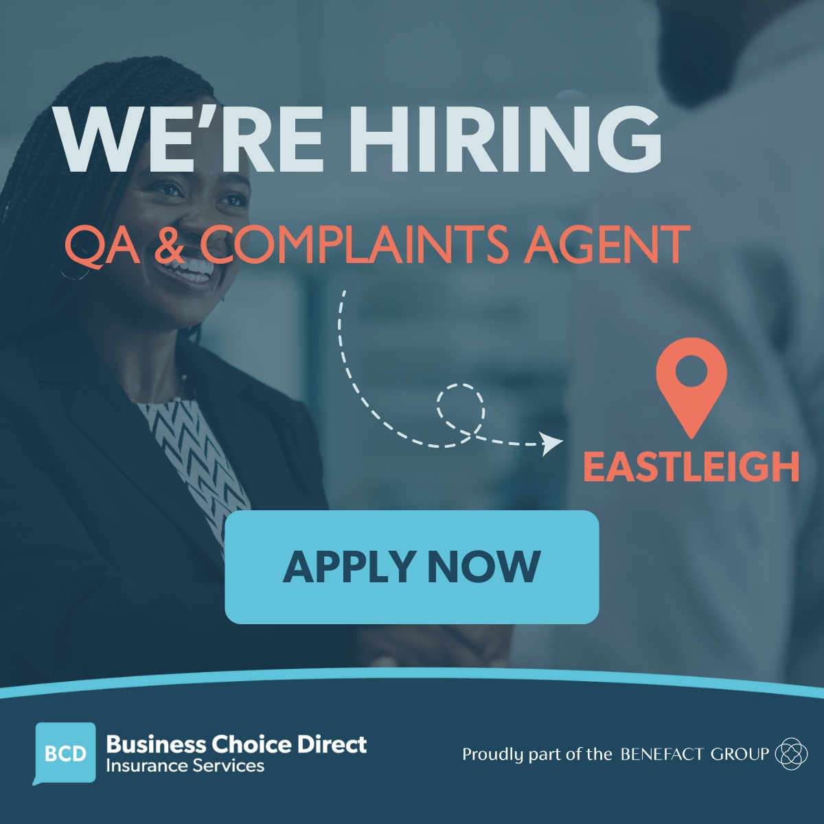 🔎Business Choice Direct are hiring!

We’re excited to be recruiting for a Quality Assurance and Complaints Agent to join our team based in Eastleigh. 

🎯 Apply now

✉To apply, email : Careers@businesschoicedirect.co.uk

Or apply on Indeed:➡️ uk.indeed.com/jobs?q=Quality…