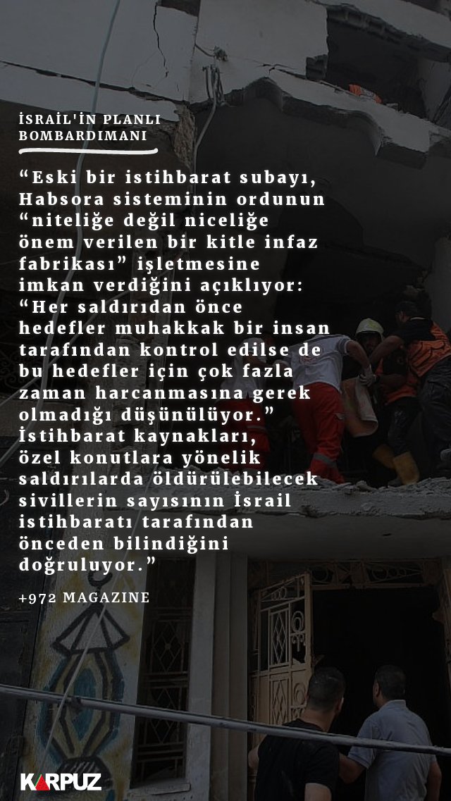 Gazze'de hayatını kaybedenlerin çoğunluğu siviller. Sivil ölümlerin iyi planlanmış ve yüksek teknoloji ile desteklenen bilinçli bir politika olduğuna dair pek çok delil var. Daha önce ilk bölümünü yayınladığımız bu haberin devamını ilginize sunuyoruz: karpuzcevirdegi.com/israilin-gazze…