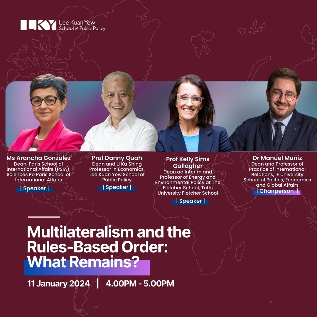 Today, in an increasingly fractured international landscape, what endures of multilateral ideals? What rules-based order remains? Join us on 11 Jan for a panel discussion in conjunction with the @apsiainfo annual meeting. lkyspp.nus.edu.sg/news-events/ev…