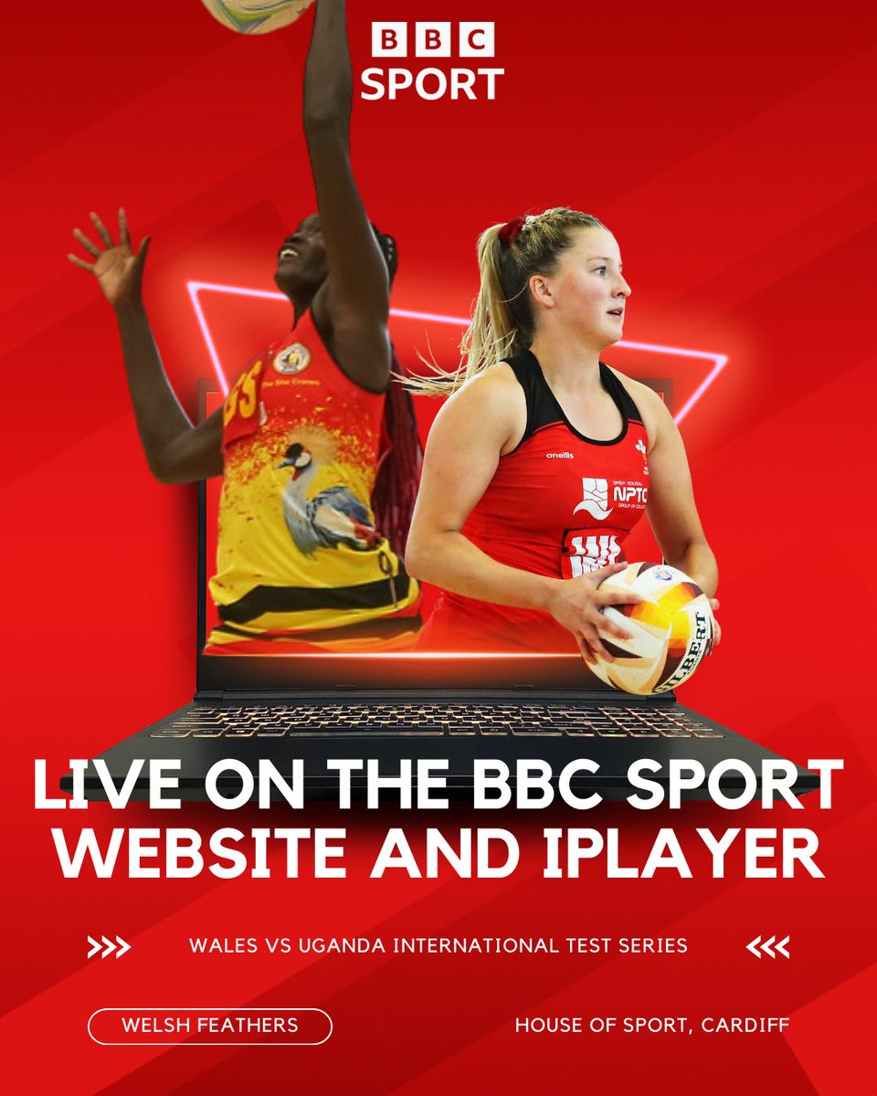 You can watch tonight's match live on the @BBCSport Website and on iPlayer from 6.55PM 📺 
 @UgandaNetball

#2024NewYear #ShakiraNassaka #NetballUganda  #netballfamily  #netball #sports #NWC23 #BBC #BBCSport  @GilbertNetball @kawowosports @CanaryMugume @NCSUganda1