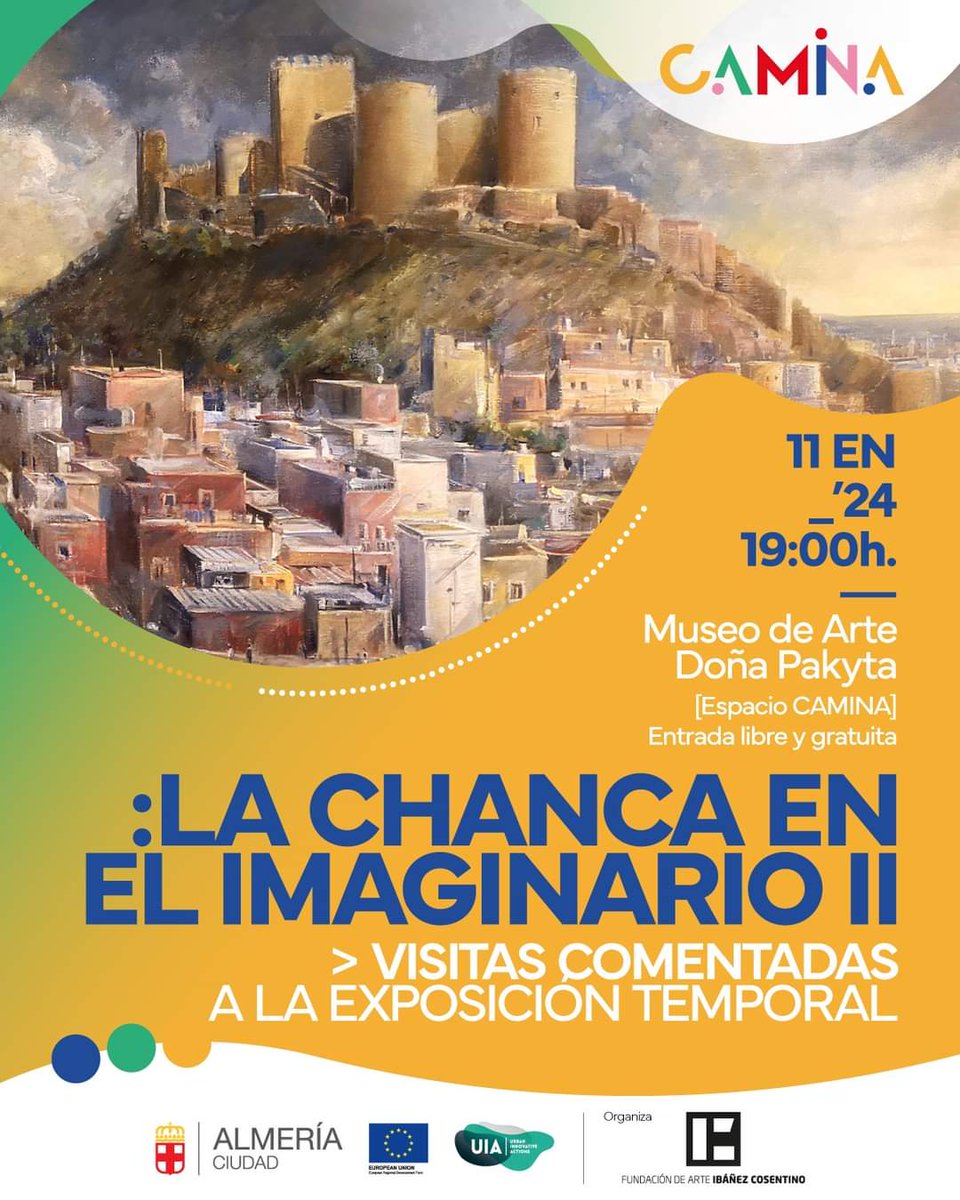 MuseoArteAlm's tweet photo. Pues ya tienes plan para mañana jueves... Y si tienes peques (8 a 12 años) también para el viernes 😉
#Camina #UIA #Feder #FAIC #MuseoDoñaPakyta https://t.co/GZFs2aRRy1