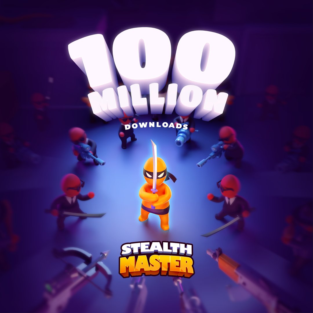 Exciting News: Stealth Master Reaches 100 Million Installs 🔥

Thank you for your continuous support! Here’s to the next million installs and countless stealthy adventures ahead 😉
 #StealthMaster #100MillionDownloads