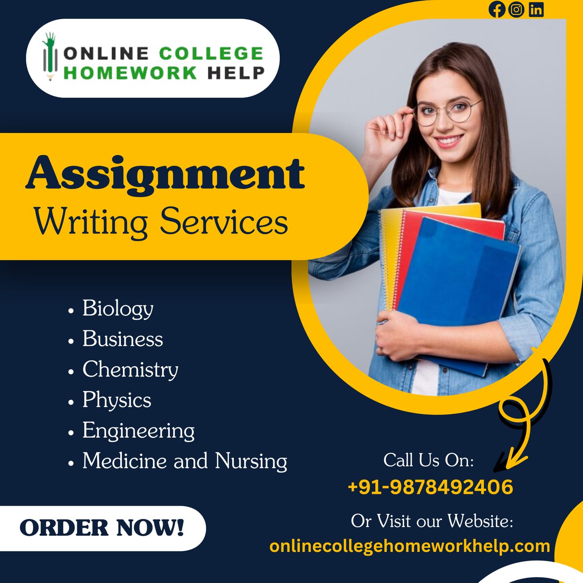 Onlinechwhelp's tweet image. 📚 Need help with your assignments? Look no further! Online College Homework Help has experts ready to assist you.

Order Now!
WhatsApp and Call📞+91-9878492406
Or Visit Our Website:
onlinecollegehomeworkhelp.com

#AssignmntWritingExperts #AssignmentSolutions #OnlineCollegeHomeworkHelp