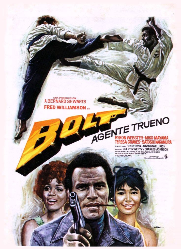 Spanish film poster for #ThatManBolt (1973 - Dir. #HenryLevin & #DavidLowellRich) #FredWilliamson