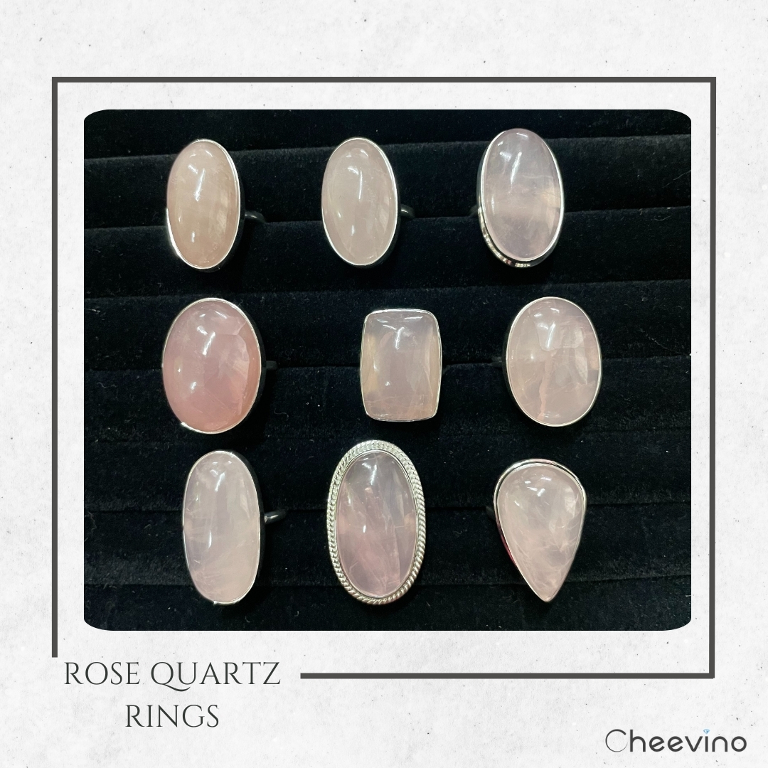 Planning a celebration of love? Ask us about exclusive deals on bulk orders for our stunning Rose Quartz Rings.

#cheevino #rosequartz #rosequartzstones #rosequartzgems #rosequartzjewellery #quartzgems #quartz #celebrationlove #jewelleryforsale #semiprecious