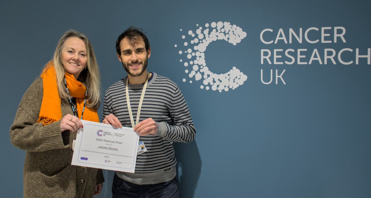 Congratulations to <a href="/LucianoNicosia1/">Luciano Nicosia</a>, winner of the 2023 Edith Paterson Prize!

The award was made for his significant contribution to understanding the mechanism of inobrodib (also known as CCS1477, developed by <a href="/CellCentric/">CellCentric</a>), a promising treatment for haematological malignancies