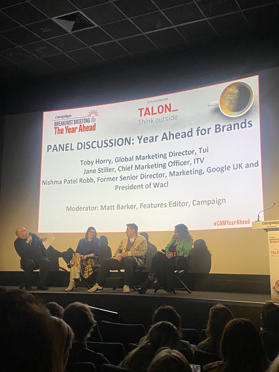 Bring on a year flush with creativity. Awesome panel to kick off the year 
Loved their imperative that we need to take risks to cut through. Nice one ⁦⁦<a href="/Campaignmag/">Campaign</a>⁩

#CAMYearAhead
