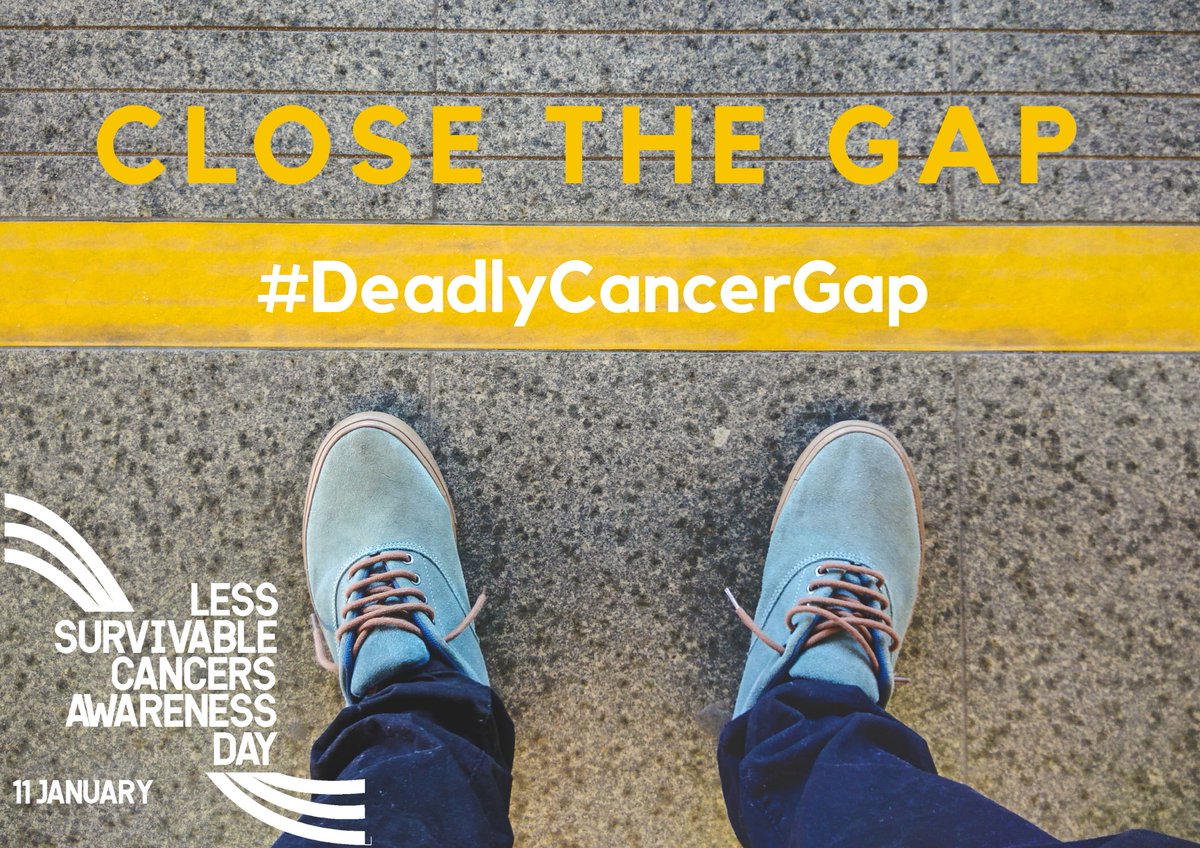 Tomorrow is Less Survivable Cancers Awareness Day. People diagnosed with these cancers have a shockingly low life expectancy. The chance of someone surviving for five years after diagnosis is only 16%. We want to close the #DeadlyCancerGap #LessSurvivableCancersAwarenessDay