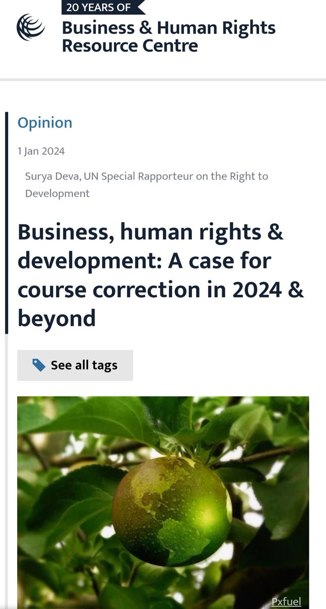 In my @BHRRC blog, I make a case for a transformative shift to deal with systemic problems related to business, HRs & development: business-humanrights.org/en/blog/busine… I will be doing more work around a new vision of development & business models designed to promote HRs #R2D #bizhumanrights