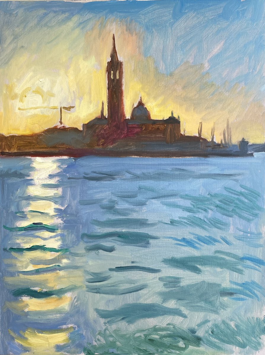 View of #sangiorgio #Venice @IRetweetArt #painting