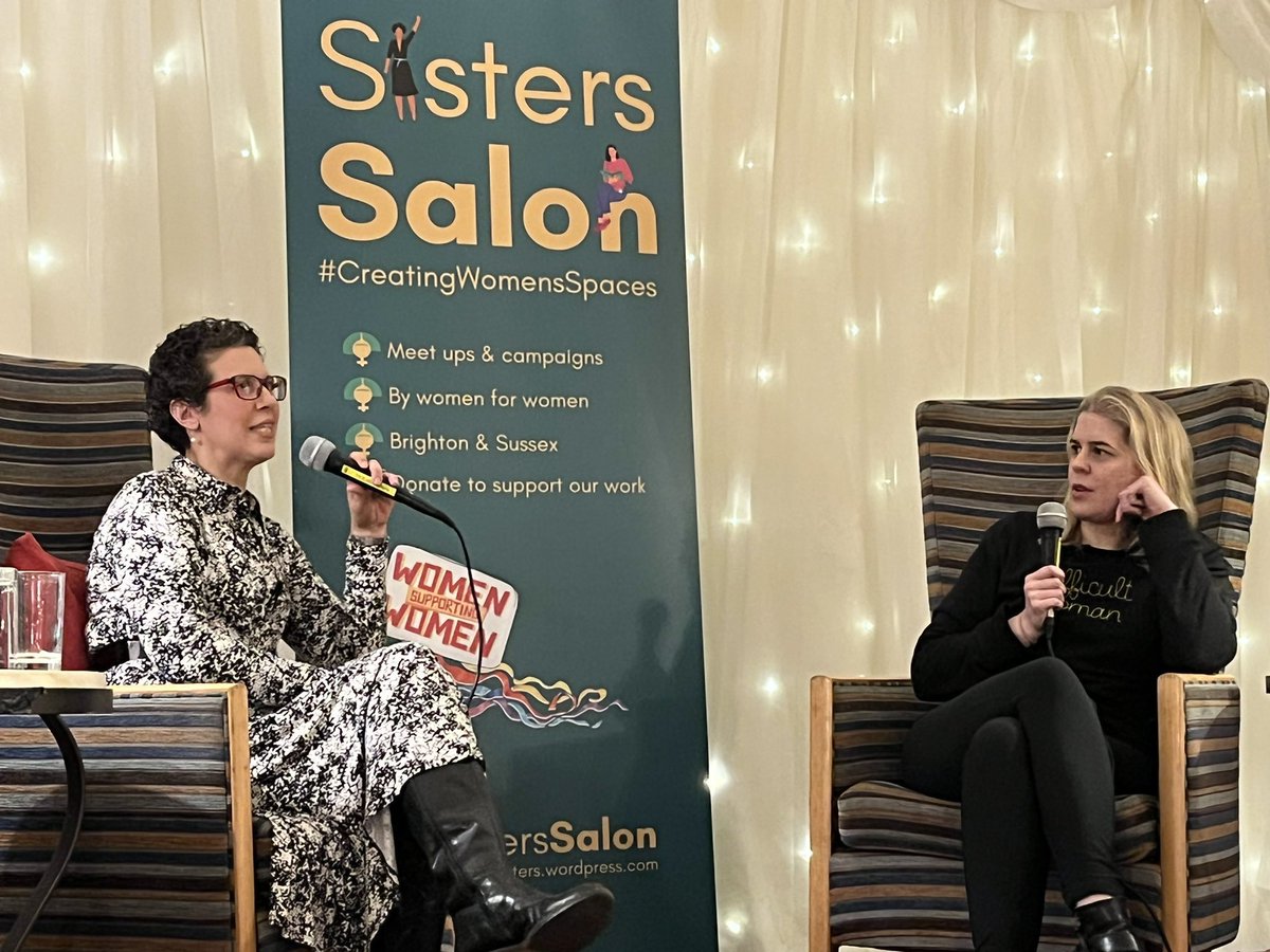 Thanks to @SistersSalon2 for hosting this conversation between me & @hannahsbee about the need for evidence-based reporting on difficult topics like gender and medicine. And thanks to the audience members who shared what were often deeply personal experiences with us.