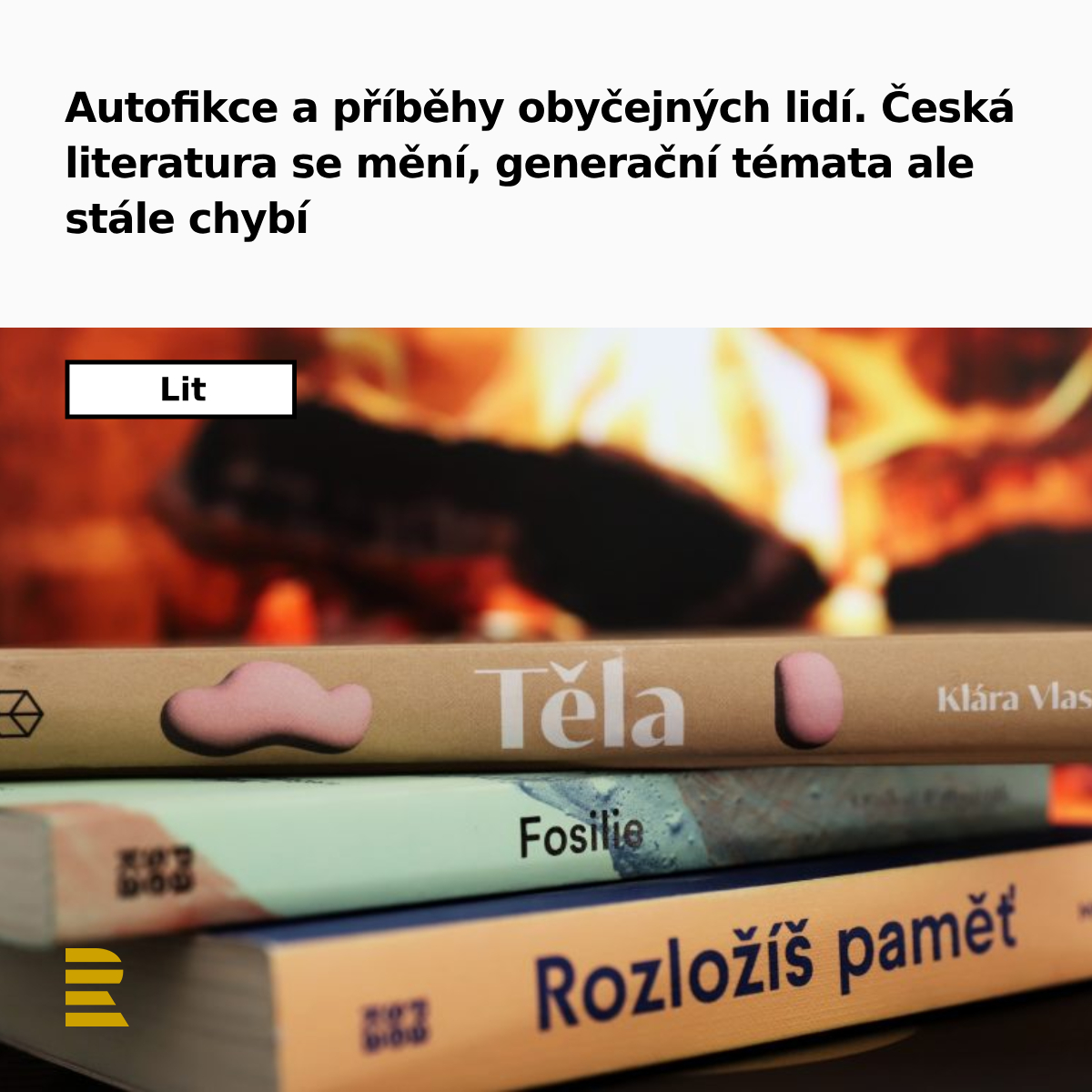 rozhl.as/8ti
Autofikce, obyčejní lidé a každodennost. Můžeme tak charakterizovat literaturu roku 2023? Poslechněte si první díl podcastu Lit od <a href="/jan_dlouhy97/">Jan Dlouhý</a> s <a href="/MatousHrdina/">Matouš Hrdina</a> a @barvori !