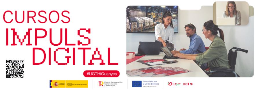 🤓 Forma't en competències digitals!

💻En un mercat laboral cada vegada més digitalitzat és imprescindible que els treballadors i treballadores ens formem.

💡 Oferim 3 cursos totalment gratuïts, 100% online i amb títol oficial acreditatiu 👉trabajamosendigitalugt.es/inscripciones/…