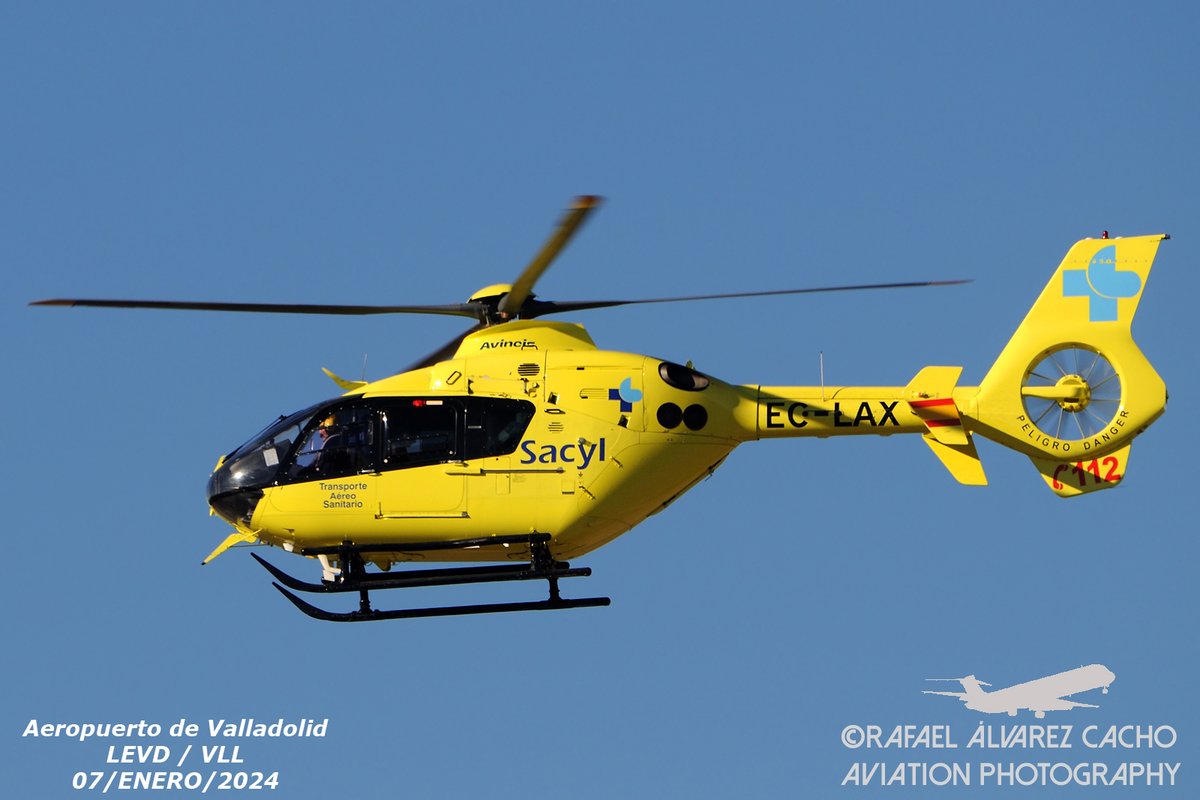 AlvarezCacho's tweet image. 7 y 8 Enero 2024.#Transportesanitario en @AeropuertoVll @Eurocopter EC 135T2+  #AvincisAviation España operando para @Salud_JCYL regresa de una misión y @bombardierjets #Learjet45 de Luxemburg Air Rescue @LARAirRescue  llegando desde @luxairport (ELLX / LUX) como LRQ010K.#medevac