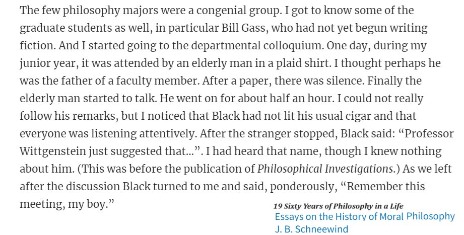 twts_phil's tweet photo. Cornell 1949, J.B. Schneewind, Max Black, and "an elderly man in a plaid shirt" https://t.co/vjOYf6BqKC