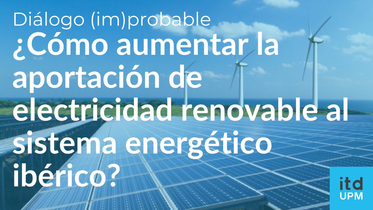 En 2023, por 1ª vez, más del 50% de la electricidad generada en España fue de fuentes renovables. ¿Cómo aumentarla en la península ibérica? #DiálogoImprobable con Francisco Ferreira de <a href="/NOVAunl/">NOVA</a> 

📍itdUPM y online
🗓️ 17/01, 15:30h
✍️ Info e inscripciones: itd.upm.es/2024/01/05/aum…