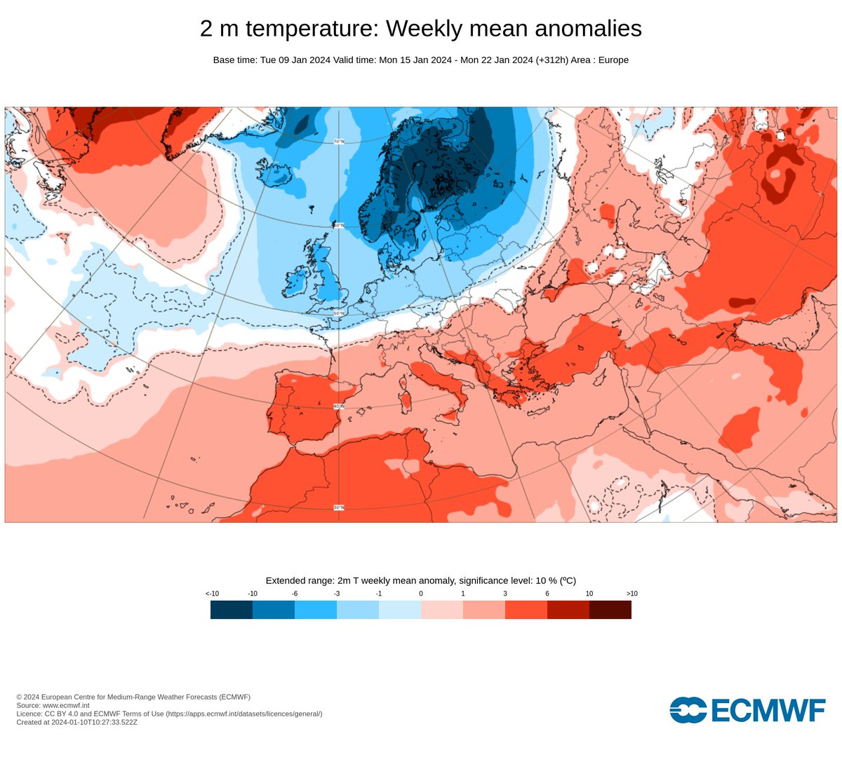 🇧🇻🇸🇪🇫🇮🥶 In Scandinavië is het volgende week opnieuw fors kouder dan gemiddeld. 🇬🇷🇮🇹🇪🇦 Landen rondom de Middellandse Zee krijgen al de 1e plaatselijke zomerse dag(>25°C)! 🇳🇱🌧/🌨 NL bevindt zich in de buurt van de grens van beide luchtsoorten. Sneeuw/regen? Het wordt spannend!