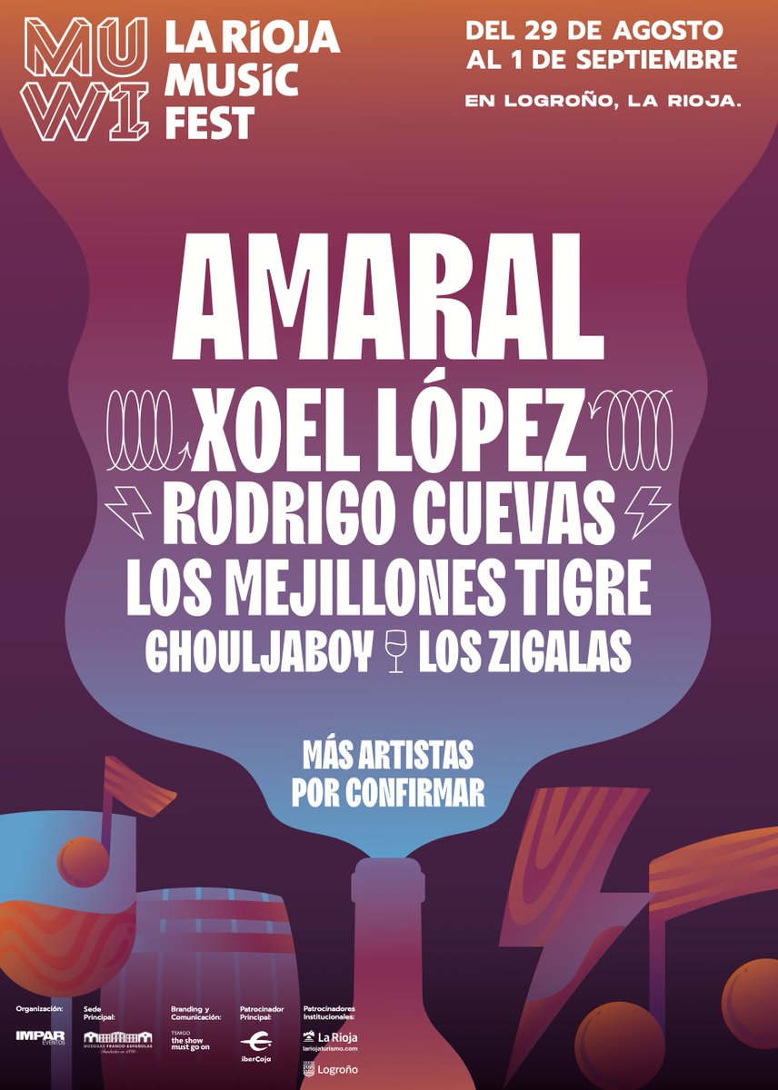 Pues que ya hemos anunciado la primera tanda de confirmados...¿a qué esperas para hacerte con tu abono? se vienen @amaraloficial @xoellopez @RodrigoCuevasG @ghouljaboy @LosMejillones @LosZigalas