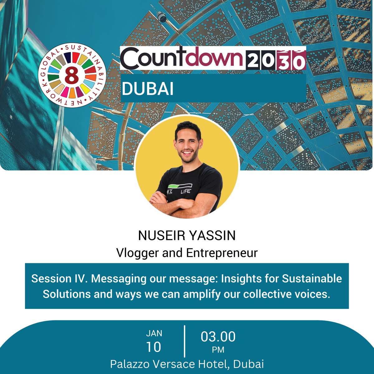 gsn_goal8's tweet photo. Nuseir Yassin ignites collective action for a brighter future. Learn how to lead global change and help the community. Take advantage of the last session of this Countdown 2030 conference. #Act4SDGs #CountdownToChange #EndSlavery #GSNConference #AmplifyChange https://t.co/eAhdN7m1Es