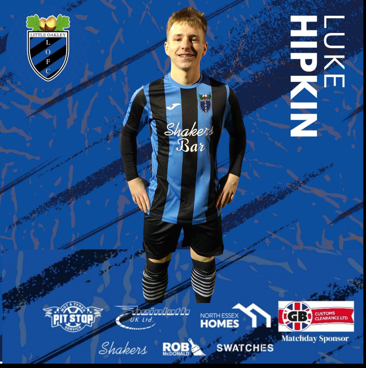 LittleOakleyFC's tweet photo. A couple of new signings to introduce to Acorns fans.

First up is @hipkin_luke

Thank you to Brantham for their part in getting this over the line. An Attacking, exciting player who can play out wide or through the middle. 

Come through the Sudbury Academy.

Welcome Luke 
⚫🔵 https://t.co/WdVGBI25bF