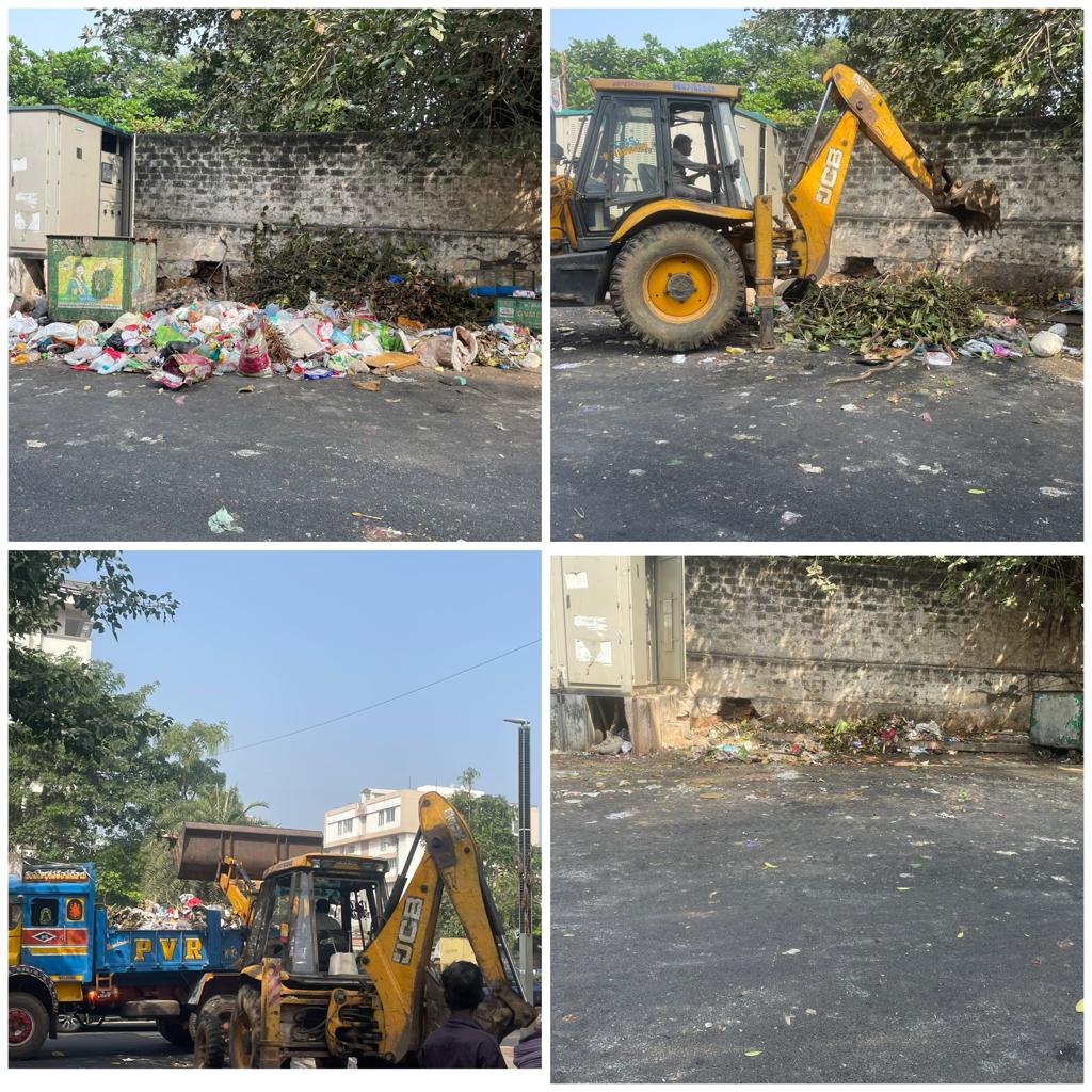 GVMC_VISAKHA's tweet photo. Amid the sanitation workers strike, GVMC remains committed to uphold city cleanliness.    

#SupportGVMC 
#EcoVizag 
#ISupportEcoVizag https://t.co/HIFwDaZxBU