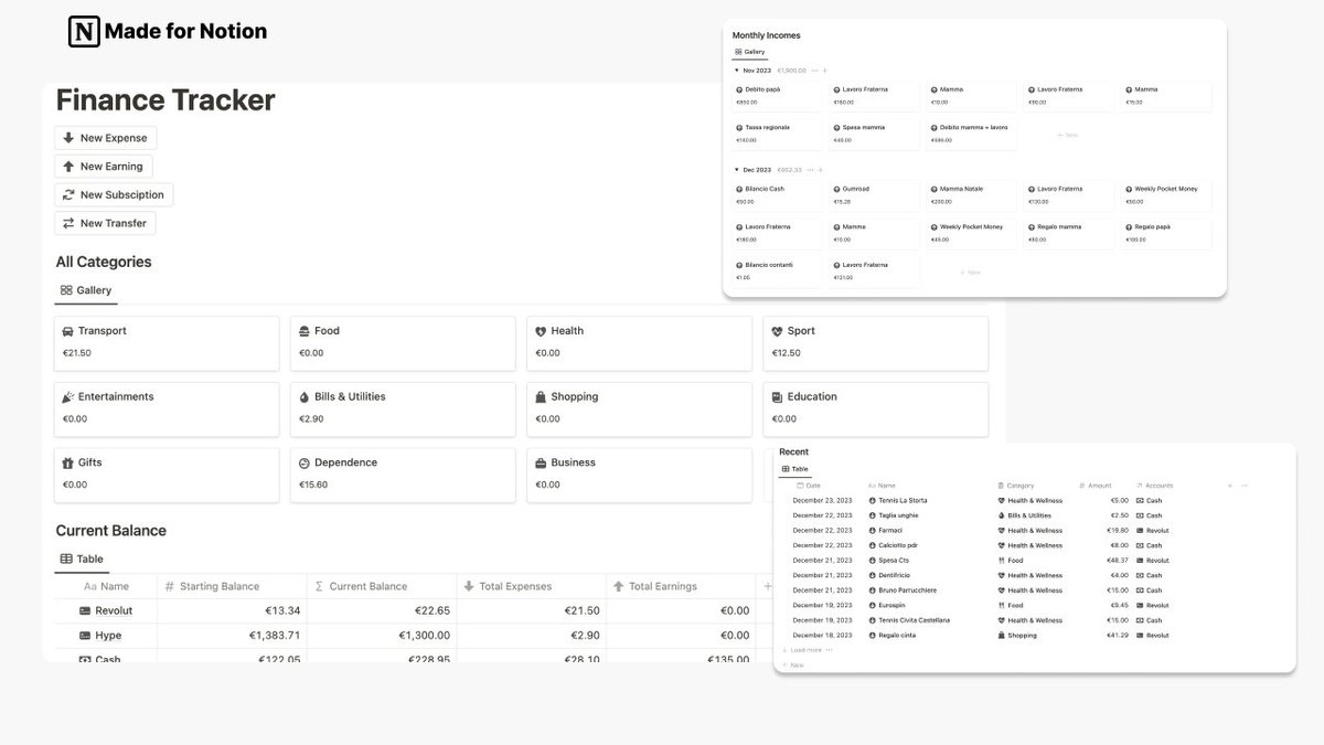 Today is a special day for me and I decided to give away my Finance Tracker for free!🤯. I would appreciate you leaving me feedback and suggestions to increase the usefulness of the template