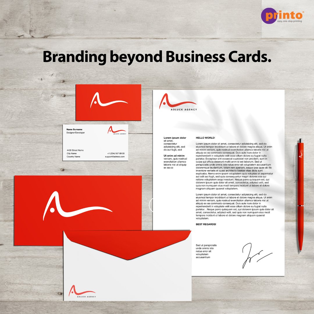 Branding 2024: Make a silent statement, worth a thousand words.

From meticulously designed Business Cards to eye-catching Standees, we've curated the essentials that will set your brand apart.

Crafting Legacies in 2024 💼

Come be a part today👉: bit.ly/3GtLDhW
