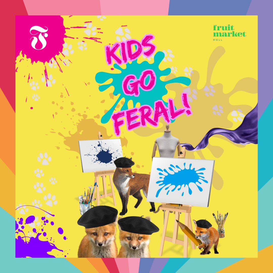 Do you have an 8-16 year old who loves to be creative? 🎨 We’ve teamed up with @FeralArtSchool to create four hands-on, fun and unique workshops in Painting, Drawing, Fashion and Textiles!✨

Find out more and book... (but be quick - they're limited!) 👇
ticketsource.co.uk/whats-on?q=Kid…