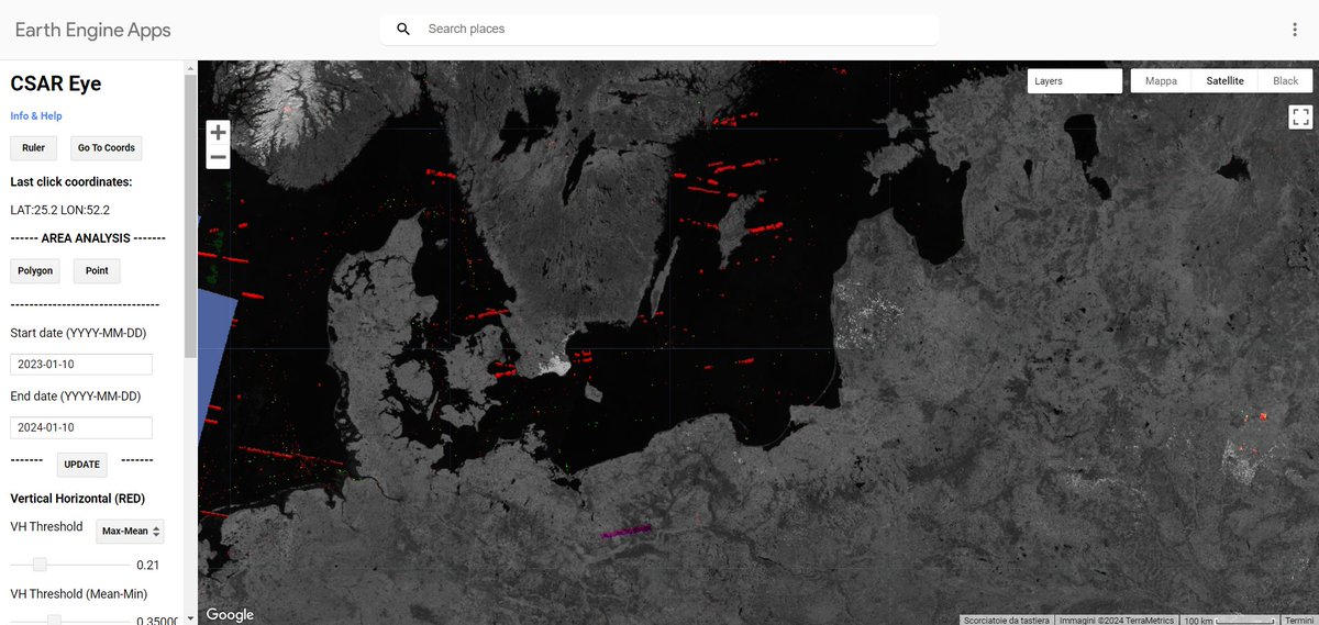 A very interesting part of this Tool (& its brother) is being able to merge all the ddetetct interferences of a year into a single image.

AIO

I've never seen purple interference...

#Sentinel #Sentinel1 #SAR #SyntheticApertureRadar #5Ghz
#Radar #More
#EW #ElectronicWarfare