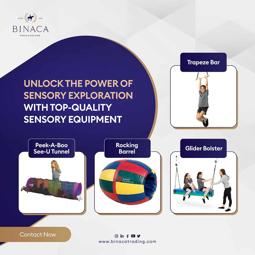 binacatrading's tweet photo. Elevate Sensory Exploration with the
Best-in-Class Equipment from Binaca. Trust Binaca
Healthcare Solutions for effective tools that make a
difference in sensory therapy. We offer you the most
reliable set of sensory equipment that helps therapists https://t.co/hOXGucOe6e