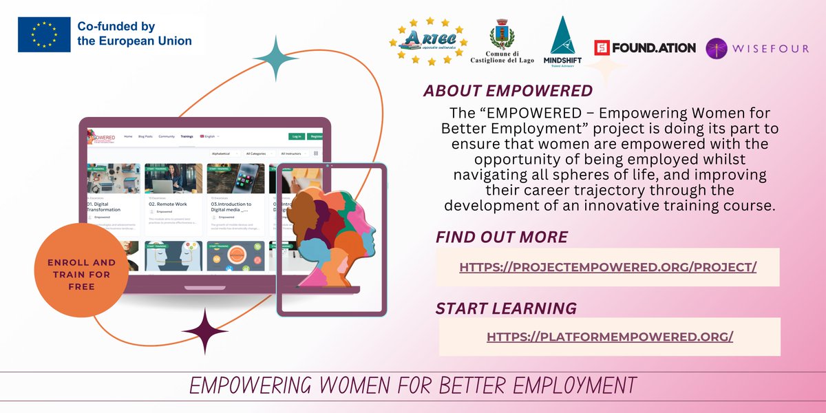 wisefourcompany's tweet photo. 🔔The EMPOWERED Project's two-year expedition is coming to a close.

👉Visit the project’s official eLearning platform and get advantage of all the offers of the EMPOWERED project!

#EMPOWERED #ErasmusPlus #womenempowerment #digitalupskilling #inclusion #empowerment https://t.co/cFFOPnDkP1