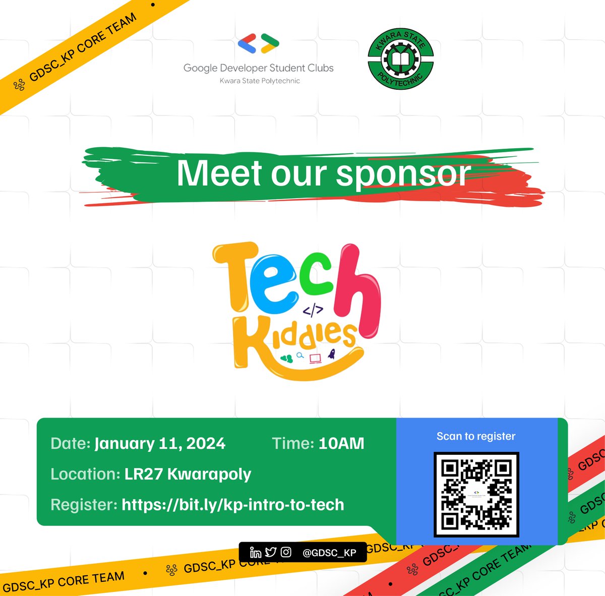 Gdgoc_kp's tweet photo. Exciting News!
Thrilled to announce @techkiddies as a proud sponsor for "Introduction to Tech"!
They're the Edutech platform weaving together education, tech, and entertainment for smart kids.
Let's embark on this educational journey together!
#IntroToTech #gdsckp https://t.co/3gvBzZVjEL