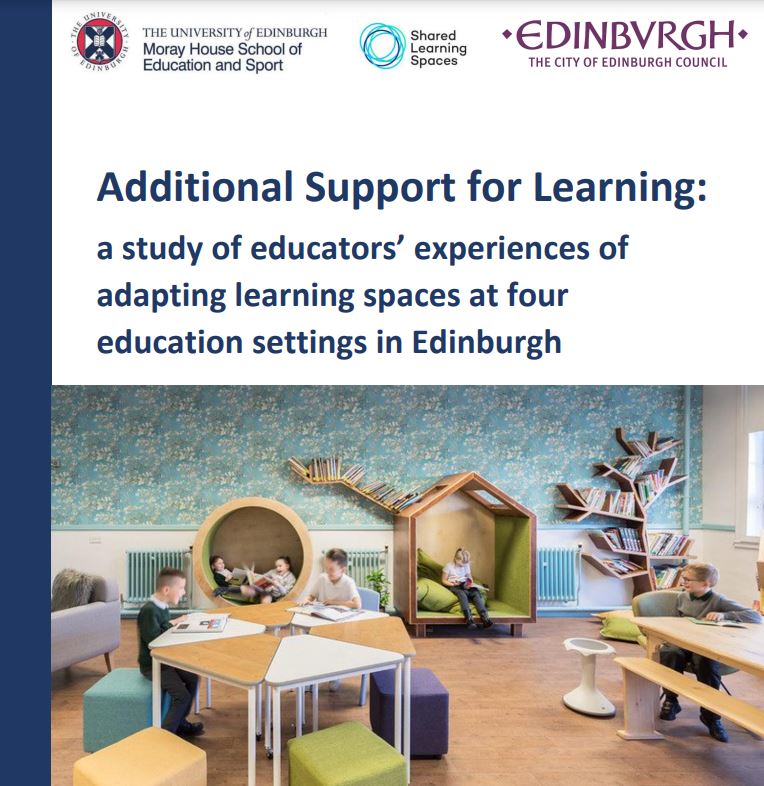 Happy to have this work published.
Additional Support for Learning - exploring indoor and outdoor school space design @Edinburgh_CC @MorayHouse #learningspaces #SEN 
blogs.ed.ac.uk/sharedlearning…