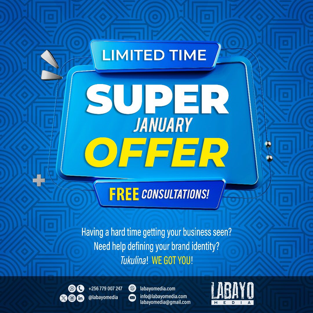 LabayoMedia's tweet photo. Elevate your business/organisation with our complimentary brand and content strategic brilliance today.
https://t.co/pb9BT1mBoG
#labayomedia #letsgetyouseen https://t.co/VgCgerhMMo