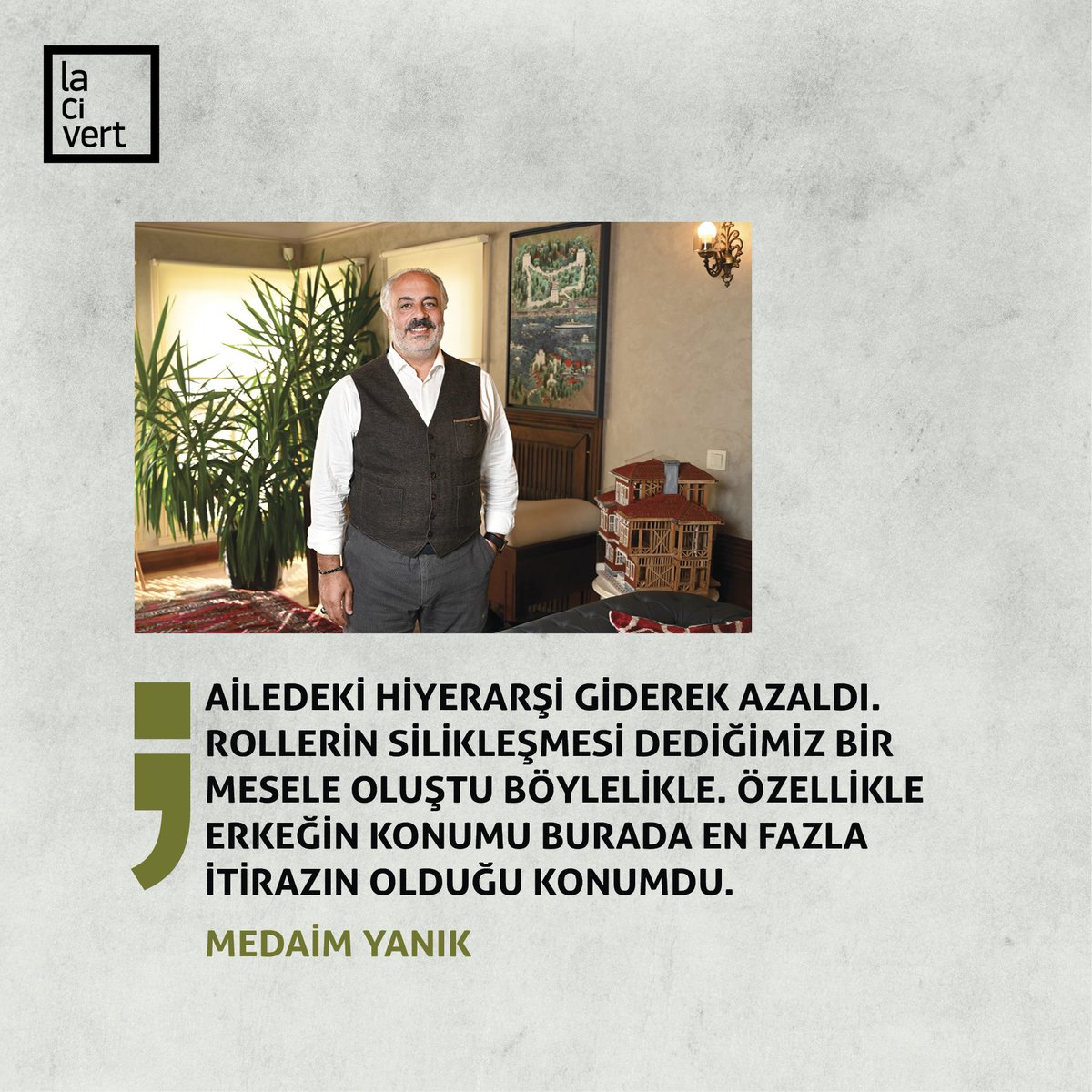 Lacivert Dergi (@lacivert_dergi) on Twitter photo 📍Gıkı Çıkan Adamlar
▫️Ayağımızı yere sağlam basabileceğimiz yegâne organizasyon ailedir
✍🏻Medaim Yanık
<a href="/medaimyanik/">Medaim Yanık</a>
🎙Söyleşi: Ayşe Atila
<a href="/mircikewor/">Ayşe Atila</a>
#lacivertdergi #Aile 📍Gıkı Çıkan Adamlar
▫️Ayağımızı yere sağlam basabileceğimiz yegâne organizasyon ailedir
✍🏻Medaim Yanık
<a href="/medaimyanik/">Medaim Yanık</a>
🎙Söyleşi: Ayşe Atila
<a href="/mircikewor/">Ayşe Atila</a>
#lacivertdergi #Aile