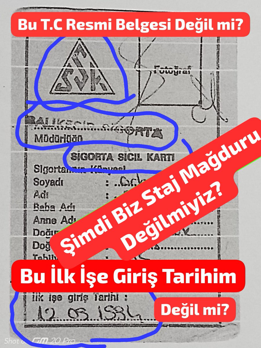 AHMETOR89397455's tweet photo. 🧿emekli olmak gibi bir düşüncemiz olmasaydı 
🧿o zaman SSK sicil numarası neden aldık? 
🧿alırmıydık?
@RTErdogan
🧿
@sgksosyalmedya
 #StajyerÇırak21OcakAnkarada https://t.co/nSQ9DZBLk0