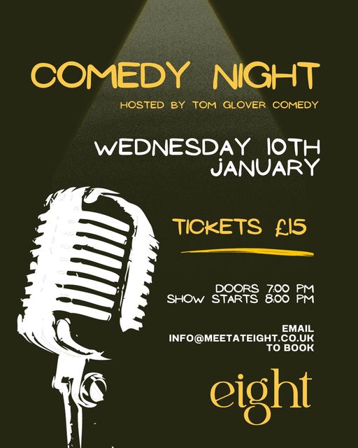 LoveYeovil's tweet image. Tonight is #ComedyNight at #MeetAtEight! Doors open at 7.00 pm, and the show starts at 8.00 pm. Tickets are £15. Secure yours for an evening of humour. Join us for a night of comedy – it's sure to be a good time.

#Yeovil #LoveYeovil⠀