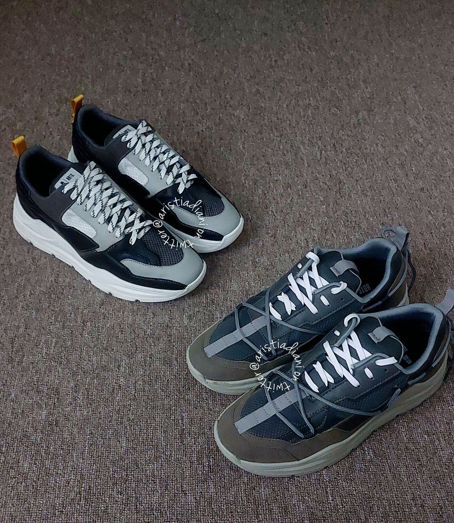 aristiadiani's tweet photo. — Sneakers 
° Local brand sekarang tuh keren² masyaallah 🥹
° Suami langsung CO 2 sneakers dari toko ini
° Mat.: Leather, Mesh+'Futureskin' Material, insolenya empuuk bgt, nyaman dipakai  dan bikin makin stylish✨️

🛒 https://t.co/WKbPrjdpFl https://t.co/aiIp0mw0OC
