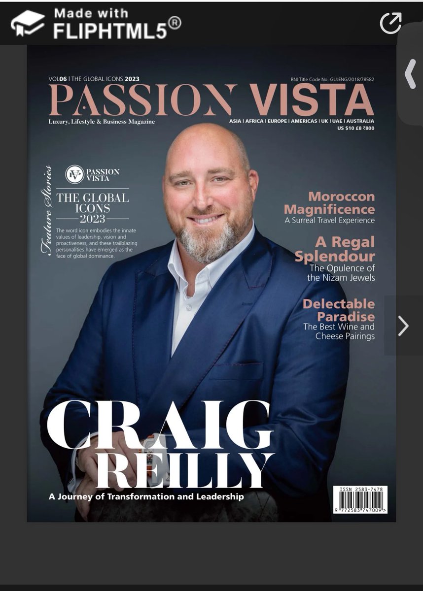 Take a look at my article in Passion Vista, it was an amazing opportunity and still amazed to have been recognized.
#Greatful #Globalicons2023 #DreamBig #Inspiration

linkedin.com/posts/craigphi…