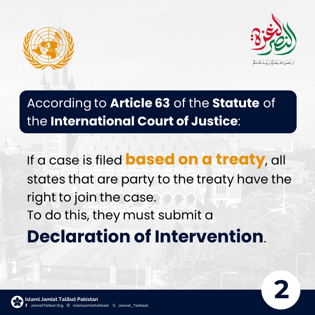 Jamiattalibatpk's tweet photo. 🔻How should Pakistan join South Africa's case in the International Court of Justice?

#YouthDemands_ICJ4Gaza #Repost https://t.co/63zmXDGW5o